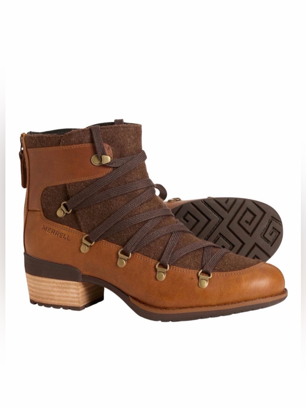 Merrell Shiloh II Warm Boots brown leather Size 6 NEW # Box 677